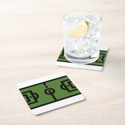 Fußballplatz Rechteckiger Pappuntersetzer (Vor Ort)