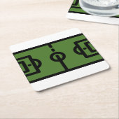 Fußballplatz Rechteckiger Pappuntersetzer (angewinkelt)