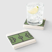 Fußballplatz Steinuntersetzer (Seitenansicht)