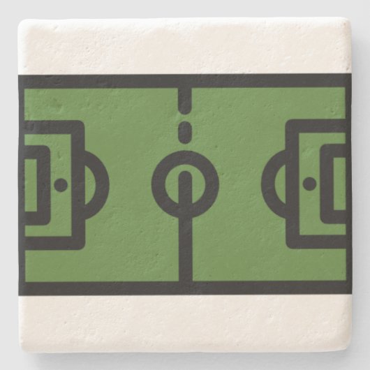 Fußballplatz Steinuntersetzer (Vorderseite)