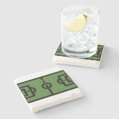 Fußballplatz Steinuntersetzer (Seitenansicht)