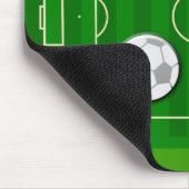 Fußballplatz und Ball Mousepad (Ecke)