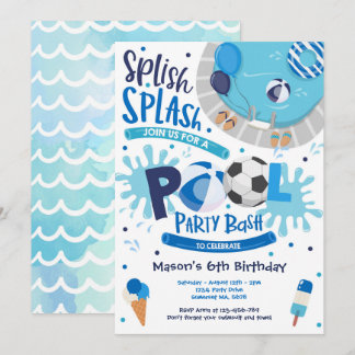 Fußballpool Party Splash Pool Geburtstag Einladung