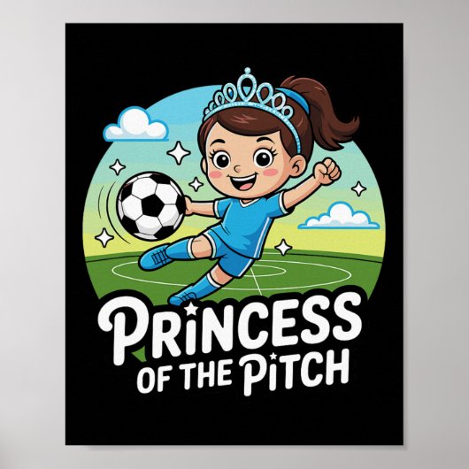 Fußballprinzessin für Mädchen  Poster (Vorne)