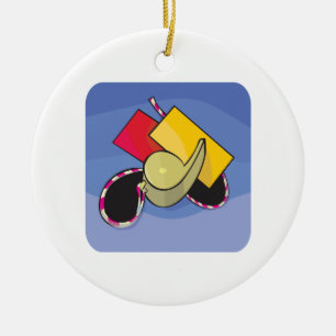 Fußballreferent Keramikornament