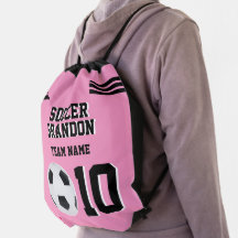 Fußballrosa Drawstring personalisierter Ball