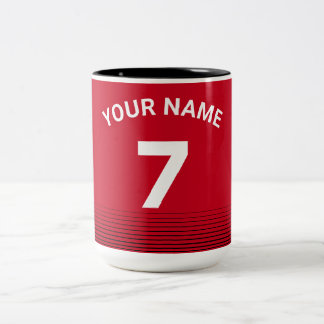 Fußballrote Weste Zweifarbige Tasse