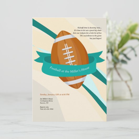 Fußballsaison Einladung (Stehend Vorderseite)