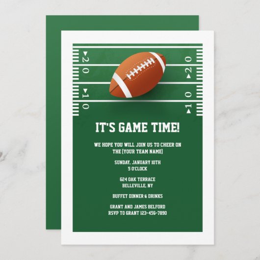 Fußballsaison-Einladungen Einladung (Vorne/Hinten)