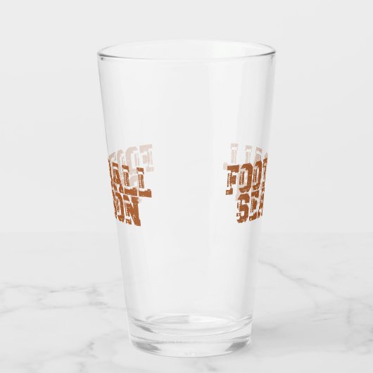Fußballsaison Typografie Bier Glas (Links)