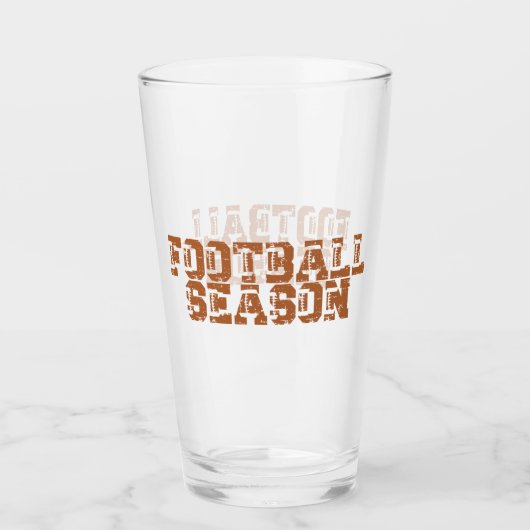 Fußballsaison Typografie Bier Glas (Vorderseite)