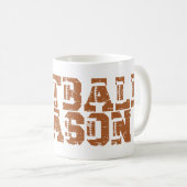 Fußballsaison Typografie Kaffeetasse (VorderseiteRechts)
