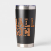 Fußballsaison Typografie Thermobecher (Rückseite)