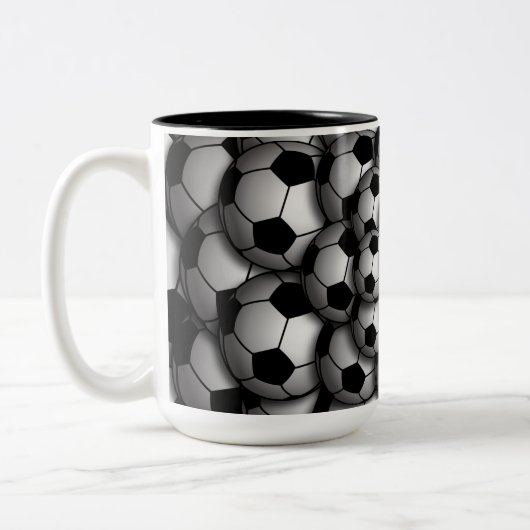 Fußballsaison Zweifarbige Tasse (Links)