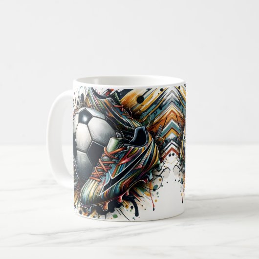 Fußballschuhe Kaffeetasse (Vorderseite Links)