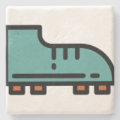 Fußballschuhe Steinuntersetzer (Vorderseite)