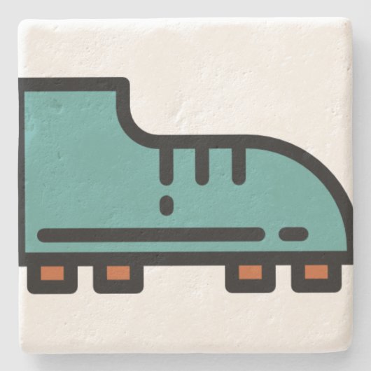 Fußballschuhe Steinuntersetzer (Vorderseite)