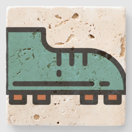 Fußballschuhe Steinuntersetzer (Vorderseite)