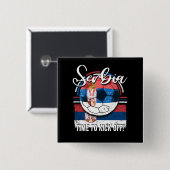 Fußballserbische Flagge, Serbische Fußballmannscha Button (Vorne & Hinten)