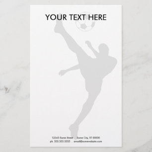 Fußballsilhouette Briefpapier