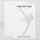 Fußballsilhouette Briefpapier (Vorne/Hinten)