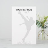 Fußballsilhouette Briefpapier (Stehend Vorderseite)