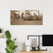 Fußballspiel 1920 Sepia Poster (Heimbüro)