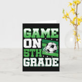 Fußballspiel 5. Klasse zurück zum Niedlichen Schul Karte (Gelbe Blume)