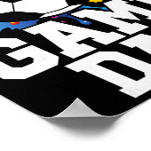 Fußballspiel am Spieltag  Poster (Ecke)