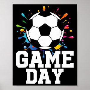 Fußballspiel am Spieltag Poster