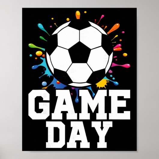 Fußballspiel am Spieltag  Poster (Vorne)