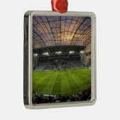 Fußballspiel, Forsyth Barr Stadium, Dunedin Silbernes Ornament (Rechts)