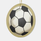 Fußballspiel Foto Keepake Gold Keramik Ornament (Links)