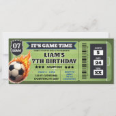 Fußballspiel Geburtstag Boy Ticket (Vorderseite)