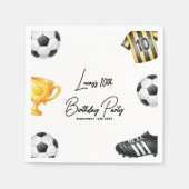 Fußballspiel Geburtstagsparty Serviette (Vorderseite)