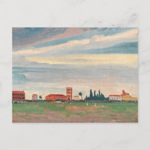 Fußballspiel in Collioure   James Dickson Innes Postkarte