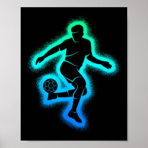 Fußballspiel Kinder Männer Jungen Fußballspieler  Poster