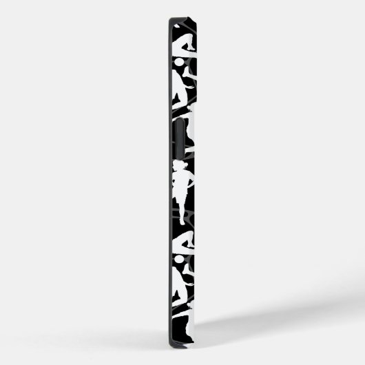 Fußballspiel-Muster.b Black BG Case-Mate iPhone Hülle (Rückseite / Rechts)