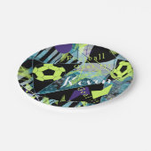 Fußballspiel Pappteller (Schrägansicht)