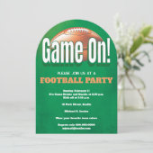 Fußballspiel-Party Einladung (Stehend Vorderseite)