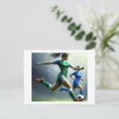 Fußballspiel, Postkarte (Stehend Vorderseite)