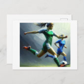 Fußballspiel, Postkarte (Vorne/Hinten)