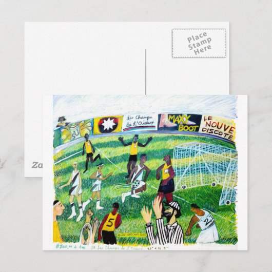 Fußballspiel Postkarte (Vorne/Hinten)