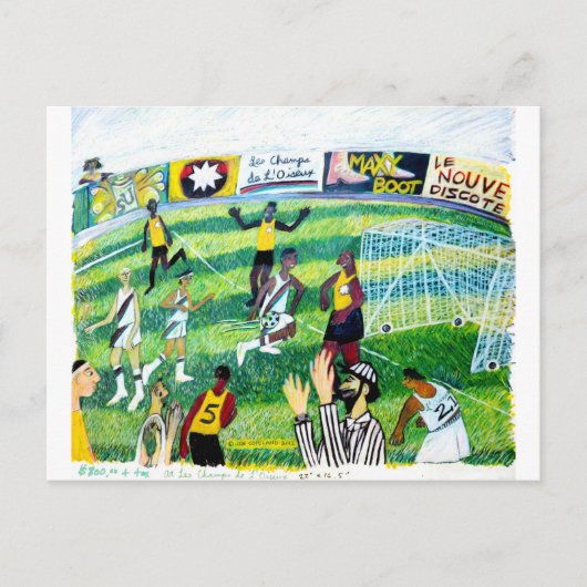 Fußballspiel Postkarte (Vorderseite)