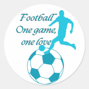 Fußballspiel Runder Aufkleber