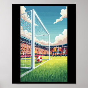 Fußballspiel Sport Fußballfeld Spiel Freistoß Poster