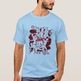 Fußballspiel T-Shirt Design