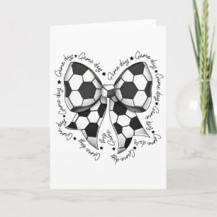 Fußballspiel-Tag-Bogen-Fußball-Mama-Mädchen-Frauen Karte