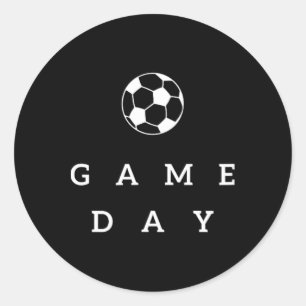 Fußballspiel-Tag Fußball-Mama Fußball-Mama Los Geh Runder Aufkleber