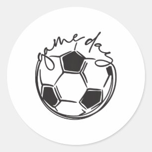 Fußballspiel-Tag Fußball-Mama Fußball-Mama Los geh Runder Aufkleber
